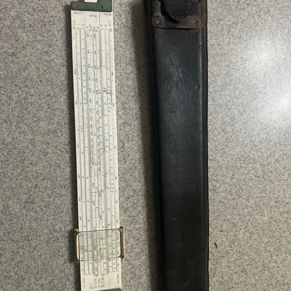 Vintage Keuffel & Esser Doric 12" Slide Rule N9081-3 with Leather Sleeve - Picture 1 of 7